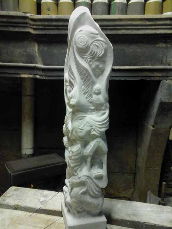 sculpture en taille directe, marbre de Carrare